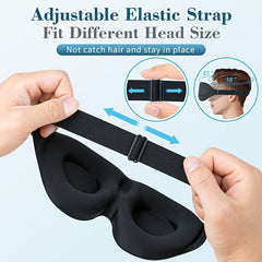 Blackout 3D Contoured Sleep Blindfold Soft Comfortable Eye Mask