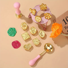 10pcs Seal Stamp Head Embossed Seal Head Retro Envelope Wax Seal Head
