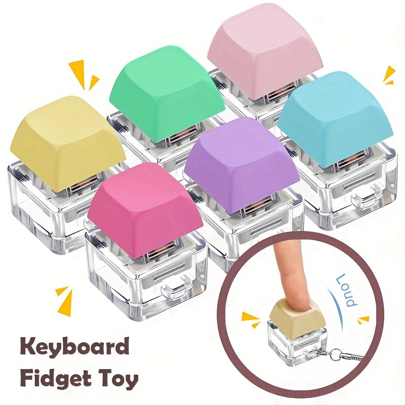 Keyboard Fidget Keychain Decompression Toy - Stress Relief Gift