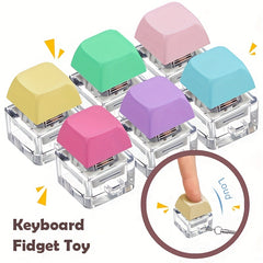 Keyboard Fidget Keychain Decompression Toy - Stress Relief Gift