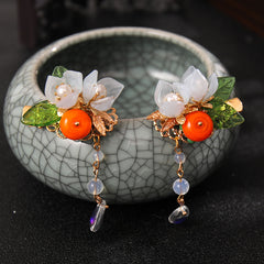 Rabbit Headwear Tassel Flower Pearl Hair Clip Hair Accessories