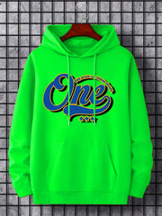 Men's One Print Hoodie Casual Breathable Drawstring Sweatshirt