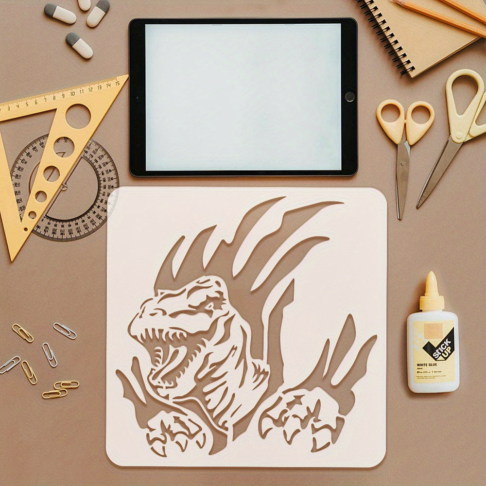 PET Dinosaur Stencil for Scrapbook 30x30cm Craft Supplies