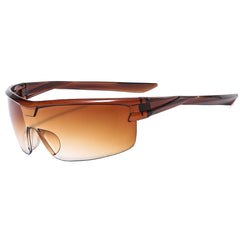 Cyber Y2k Shield Sunglasses Women Rimless Oversized Shades Gradient Lens