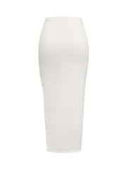High Waist Side Split Skirt for Women