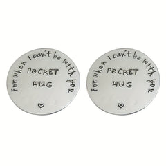 Stainless Steel Pocket Hug Love Token Long Distance Relationship For Men