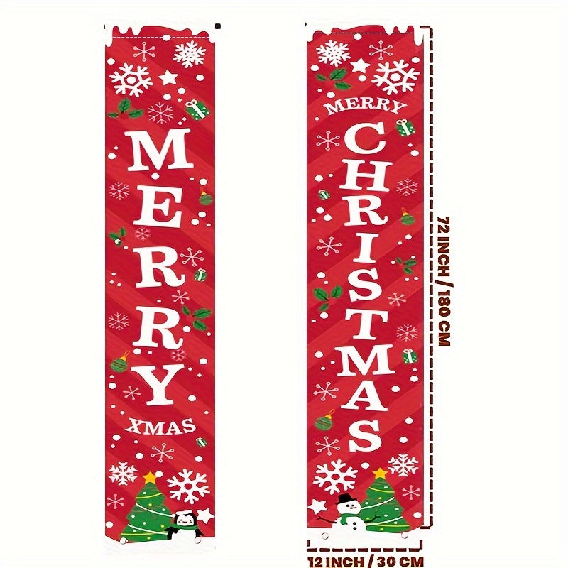 Christmas Door Banner Porch Decor 182x30cm