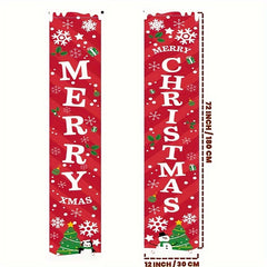 Christmas Door Banner Porch Decor 182x30cm