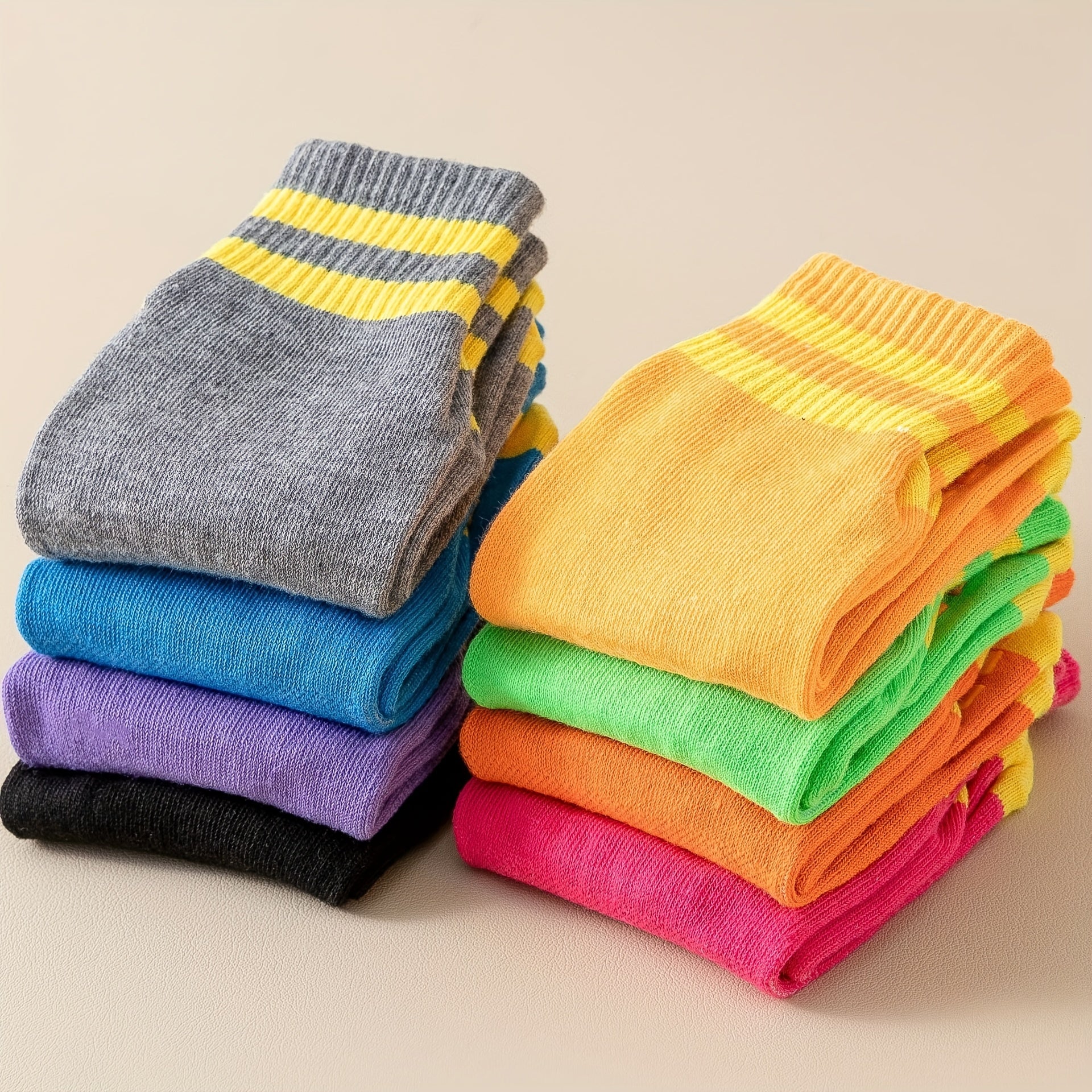 7 Pairs Non Slip Breathable Ankle Socks Cozy Grips Crew Socks Yoga Pilates