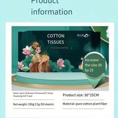 Soft Dry Wipe Face Towel 100% Cotton Facial Tissue Disposable Face Towel