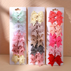 10pcs Cute Bowknot Hair Clips & Hairpins for Baby Girls