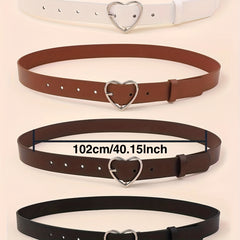 Heart Pin Buckle Belt Vintage Classic Jeans Pants Dress Girdle For Women