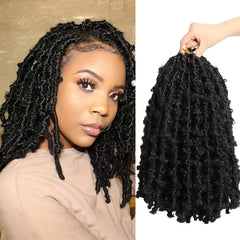 25 Packs 4 Cm Soft Butterfly Locs Crochet Hair Pre Looped Distressed Faux Locs