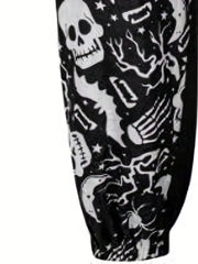 Women's Plus Skull Print Tapered Leg Pants