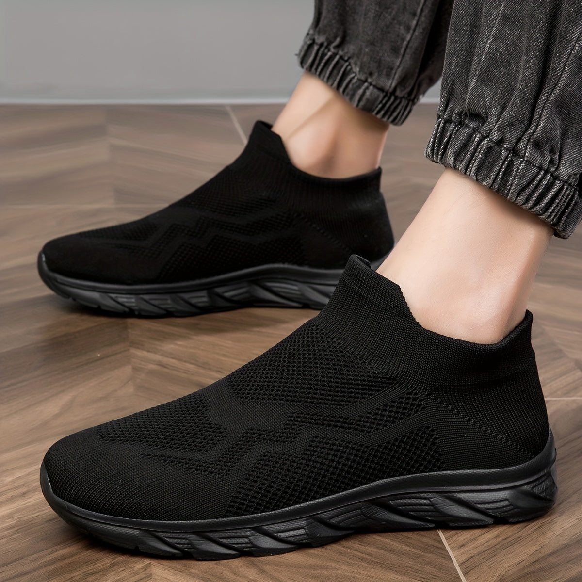 Men's Knitted Lightweight Slip On Casual Shoes Summer