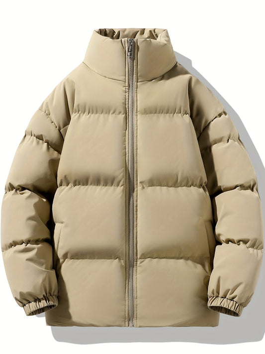 Men's Lightweight Puffer Jacket Stand Collar Winter Warm Outerwear