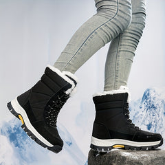 Winter Snow Boots Waterproof Fur Lined Warm Mid Calf Shoes