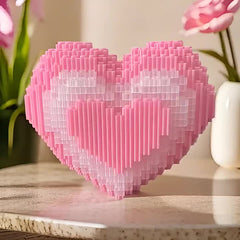 Pink Love Romantic Building Blocks with Small Grains for Couples