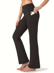 High Waisted Bootcut Leggings With Pockets Flared Yoga Pants Activewear