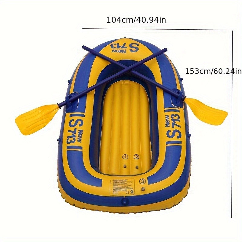 Single Inflatable Boat Raft Fishing Rowing Boat