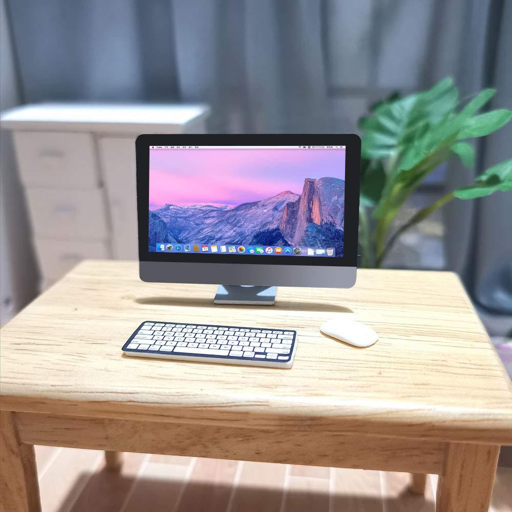 Mini Desktop LCD Computer Mouse and Keyboard Set
