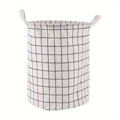 Plaid Storage Basket Foldable Dirty Clothes Household Organizer