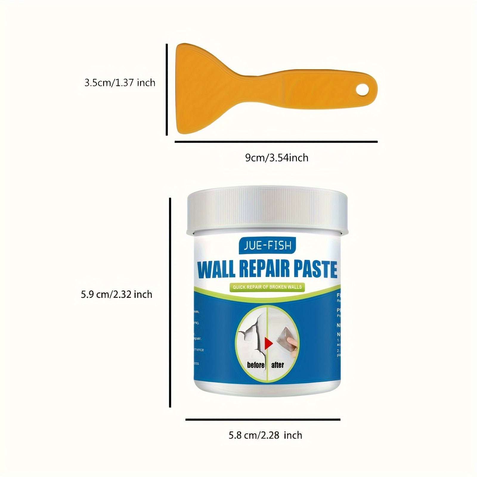 3pcs Wall Repair Paste Moisture Resistant Paint Peeling Crack Repairer