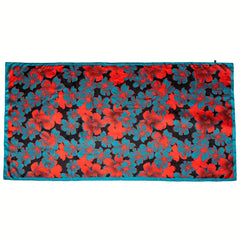 Lily Lower Pattern Silk Scarf Shawl Wrap Head Wrap
