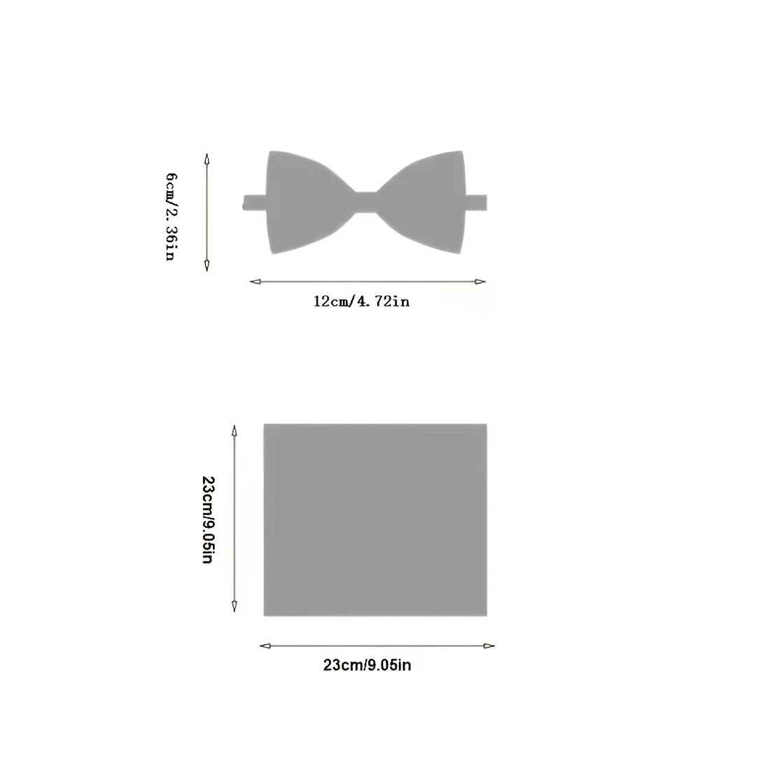 Men's Cotton Bow Tie & Pocket Square Box Set