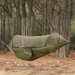 Anti Rollover Nylon Hammock with Mosquito Net for Camping