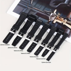 Silicone Watch Strap 12mm-22mm For Men & Women Electronic Watch Sports