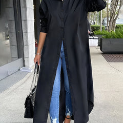  Casual Dress Women's Solid Long Sleeve Maxi Dress