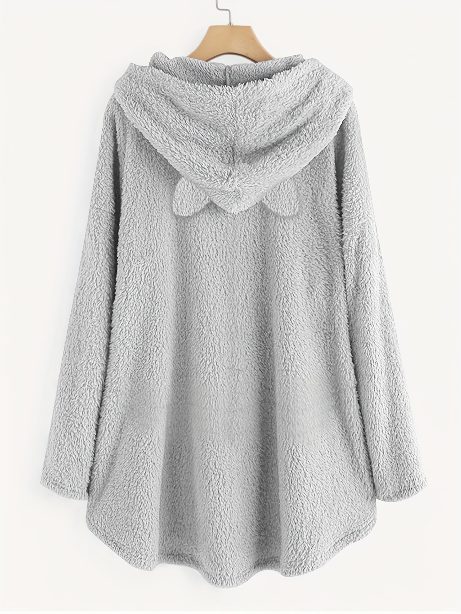 Fluffy Hoodie Long Sleeve Sweatshirt Women's Clothing