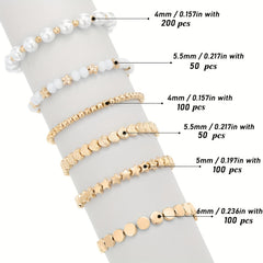 600pcs Mixed Shape Spacer Beads Set for Bracelet Earrings
