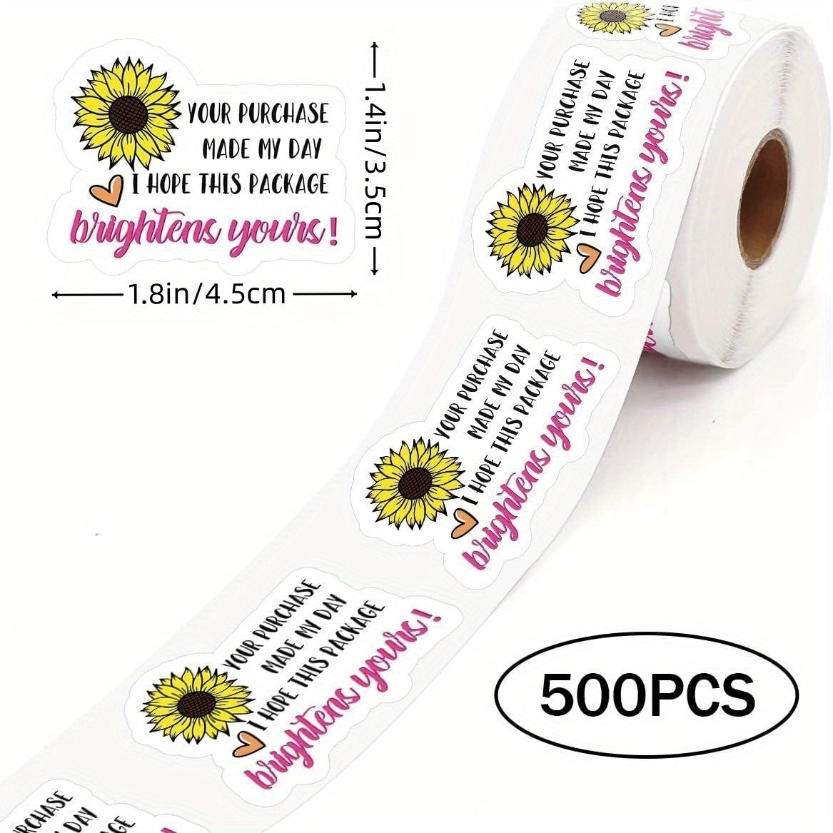500pcs Small Business Thank You Stickers Roll