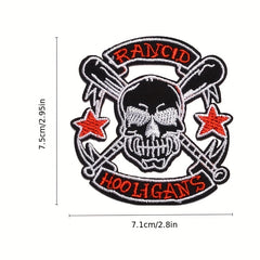 Skull Full Embroidery Novelty Patches - Punk Style Clothes Decoration