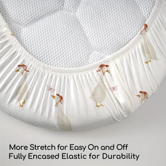 3 Pack Baby Crib Sheet Sets Ivory & Peach Animal Prints Microfiber Woven