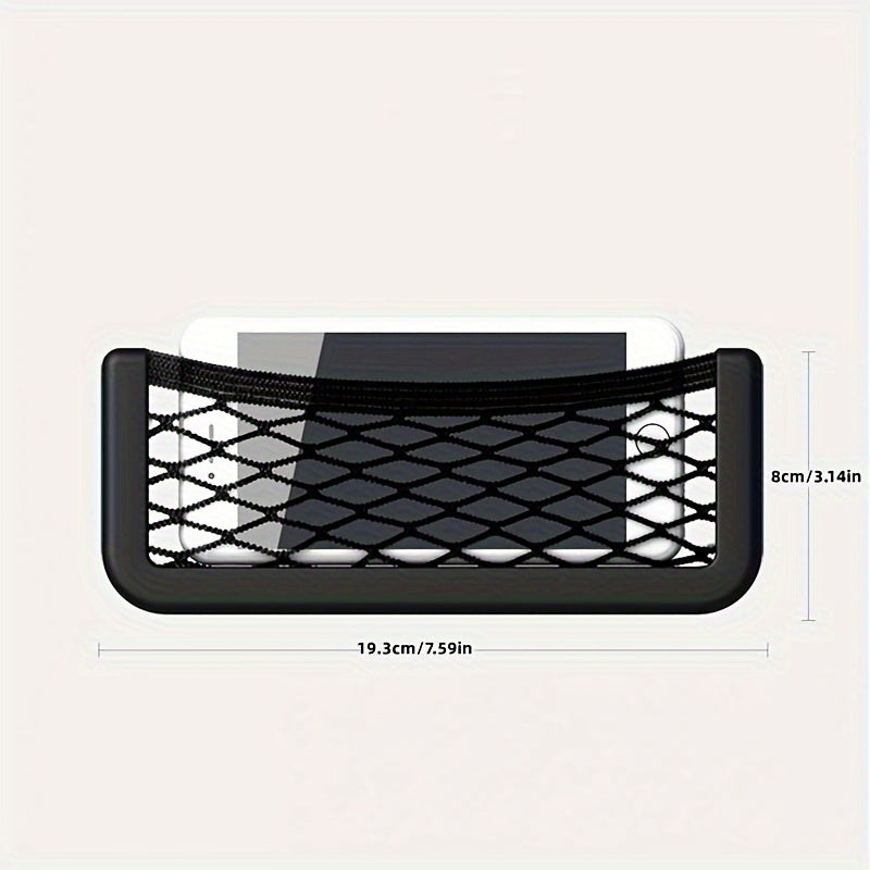 Car Storage Net Box Car Sticker Net Pocket Car Mobile Phone Holder Case