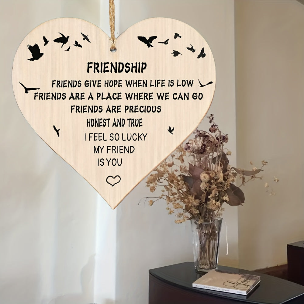 Funny Friendship Wooden Door Pendant - Christmas Gift