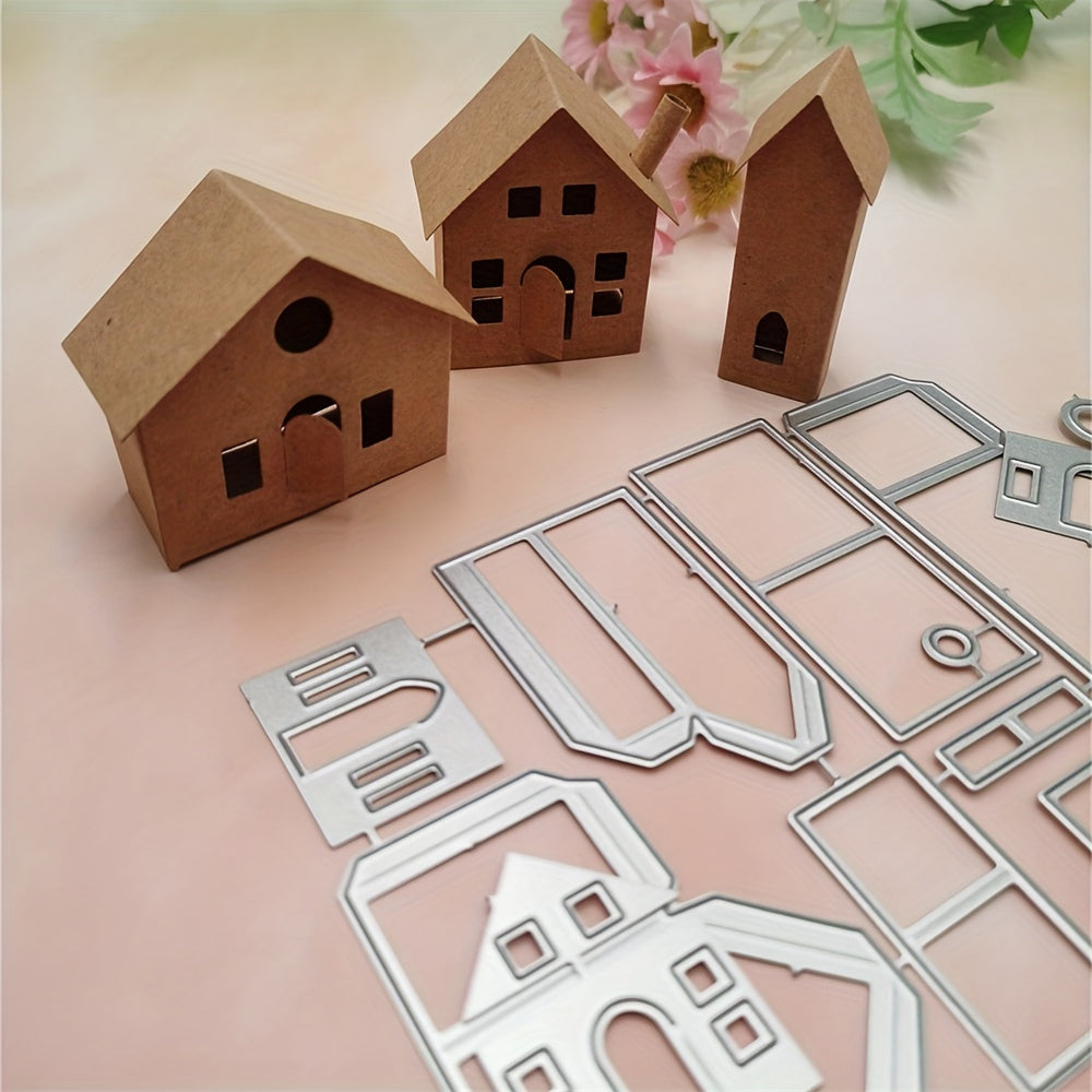 Christmas Metal Cutting Dies 3D House Embossing Template