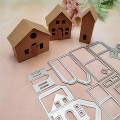 Christmas Metal Cutting Dies 3D House Embossing Template