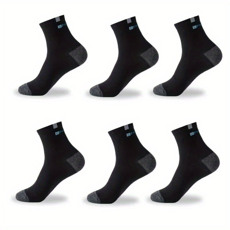 Men's Outdoor Breathable Mid Tube Socks for Running Cycling Basketball