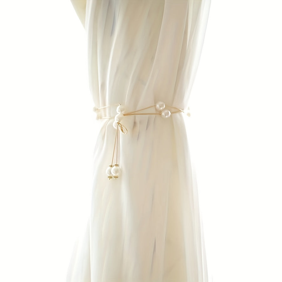 Faux Pearl Curtain Tieback for Home Hotel Dormitory