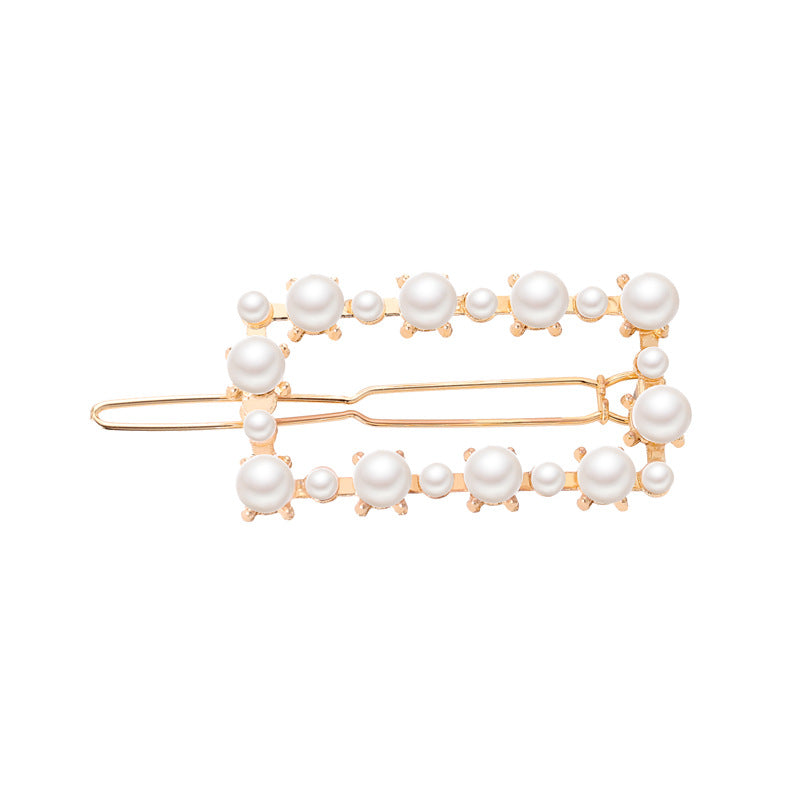 Heart Round Metal Hair Clip Geometric Hair Accessories for Girls