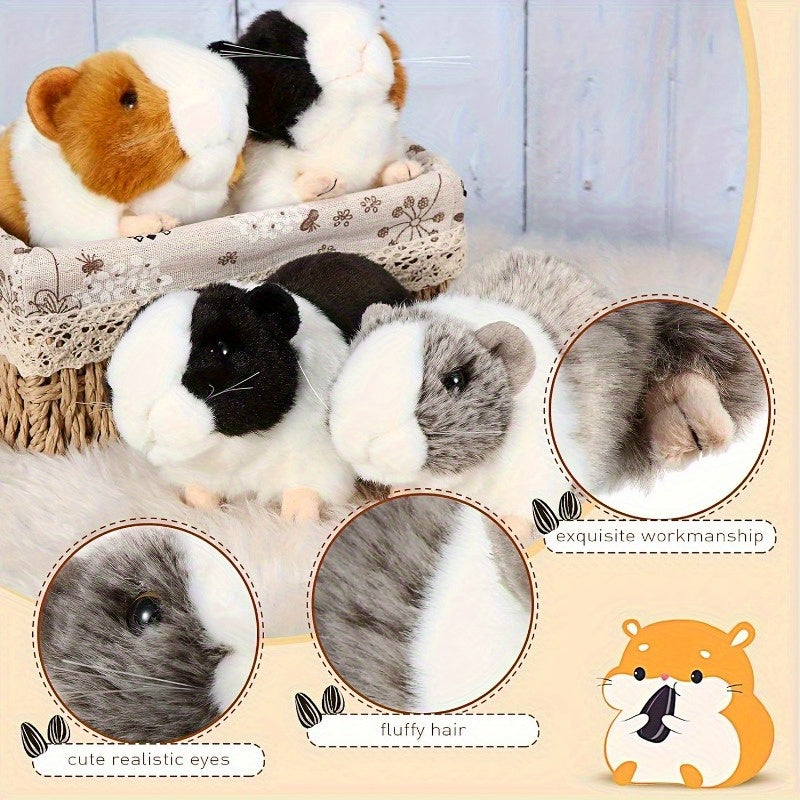 LAICOMEIN Realistic Guinea Pig Plush Toy Soft Short Plush Mixed Colors
