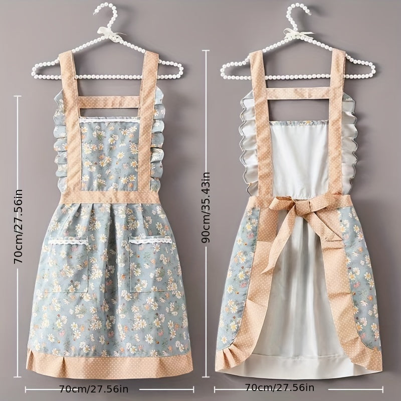 Polyester Aprons Cooking Kitchen Apron With Pockets Men Women
