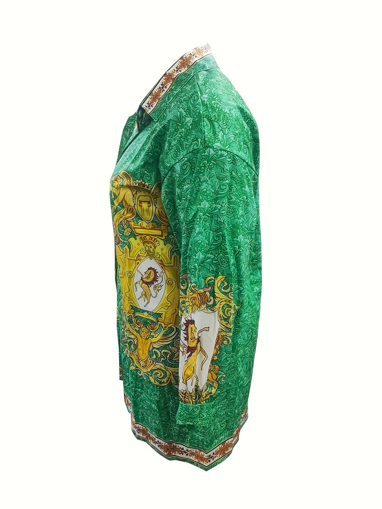  Baroque Print Shirt Dress