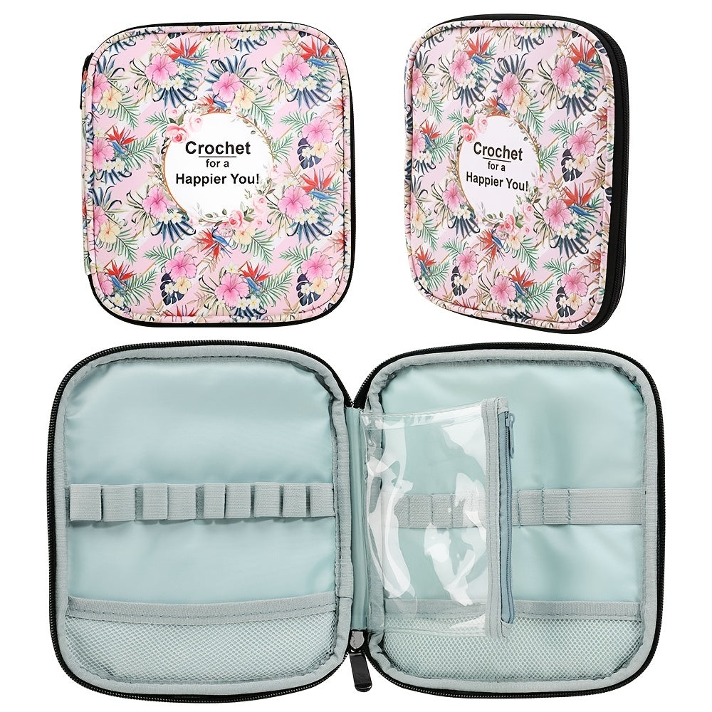 Knitting Needle Case Portable Crochet Needle Case Travel Organizer Storage Bag