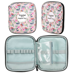 Knitting Needle Case Portable Crochet Needle Case Travel Organizer Storage Bag