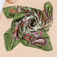 Vintage Style Satin Bandana Scarf Neck Wrap Headband For Women